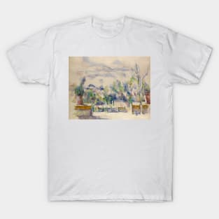 The Terrace at the Garden at Les Lauves by Paul Cezanne T-Shirt